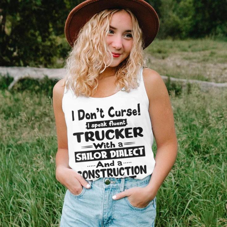 Womens I Dont Curse I Speak Fluent Trucker With A Sailor Dialect Women Tank Top Basic Casual Daily Weekend Graphic Gifts for Her