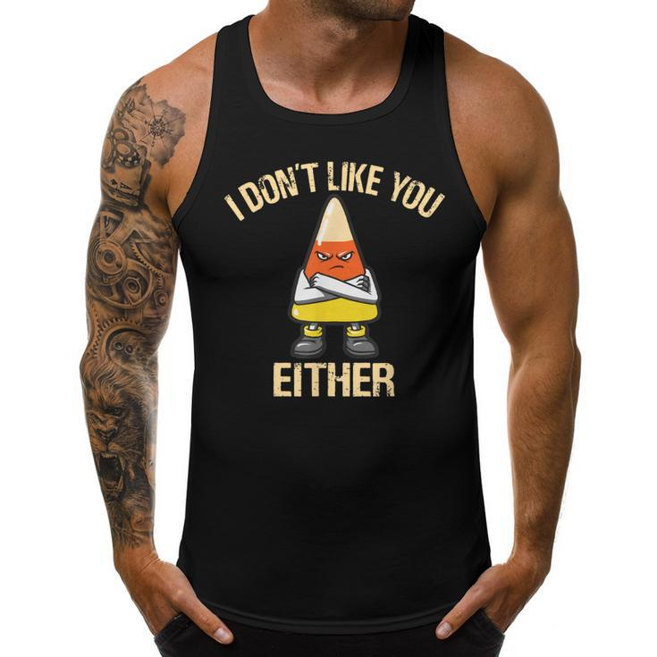 I Dont Like You Either Candy Corn  Men Tank Top Daily Basic Casual Graphic