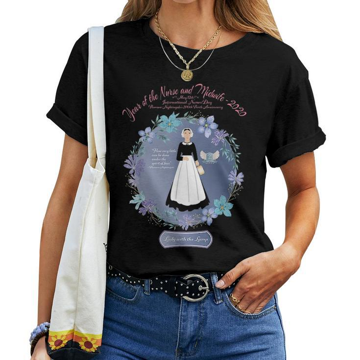 200 Birthday Florence Nightingale  Year Of Nurse Midwife Women T-shirt