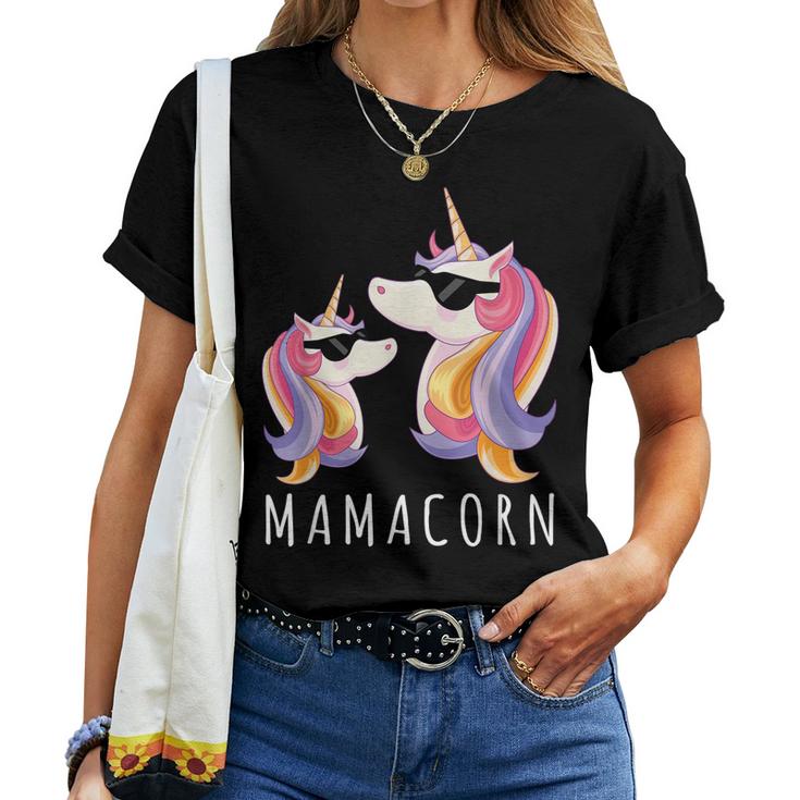 Mamacorn Mama Unicorn Mom And Baby Christmas Women T-shirt