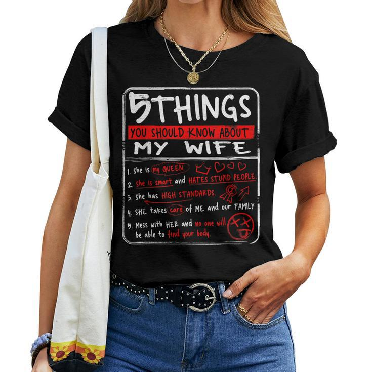 5 Things You Should Know About My Wife Husband Gift Women T-shirt