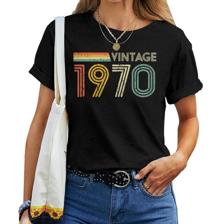 50Th Birthday Men Retro Vintage 1970 Retro Women T-shirt