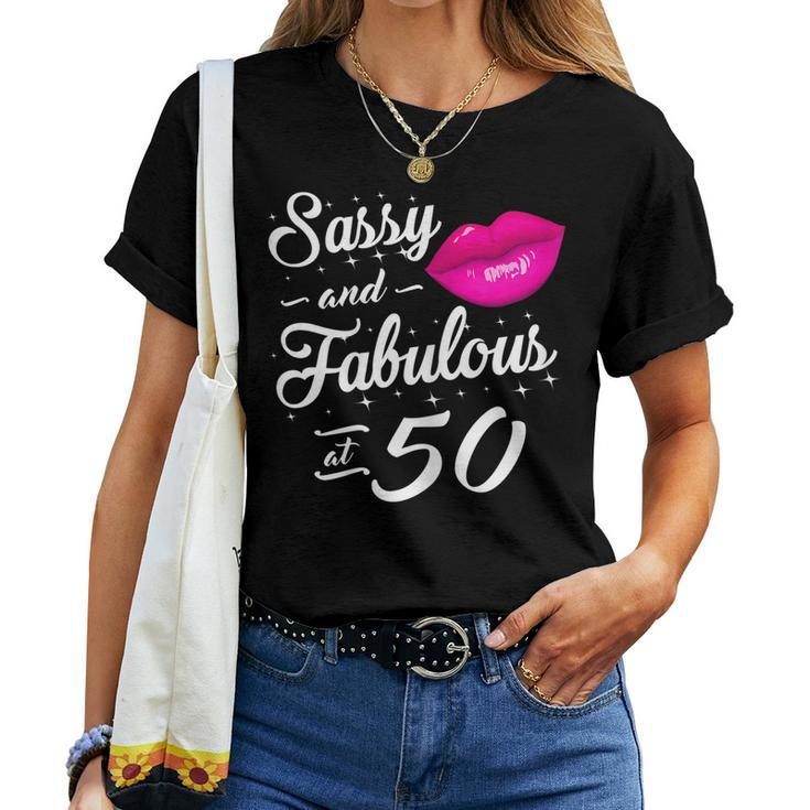 50Th Birthday Tshirt Sassy And Fabulous 50 Year Old Tee Women T-shirt