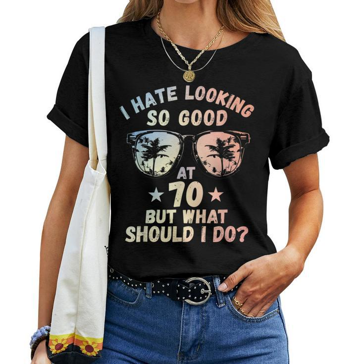 70Th Birthday B-Day Saying Age 70 Year Joke Women T-shirt