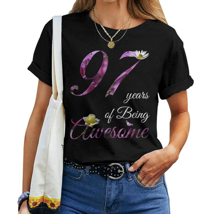 97 Year Old Awesome Floral 1926 97Th Birthday Gift Women T-shirt