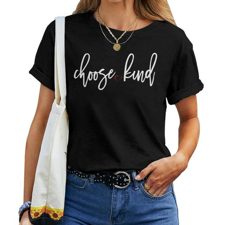 Anti Bullying Choose Kind For 100Th Day Of School Teacher Women T-shirt
