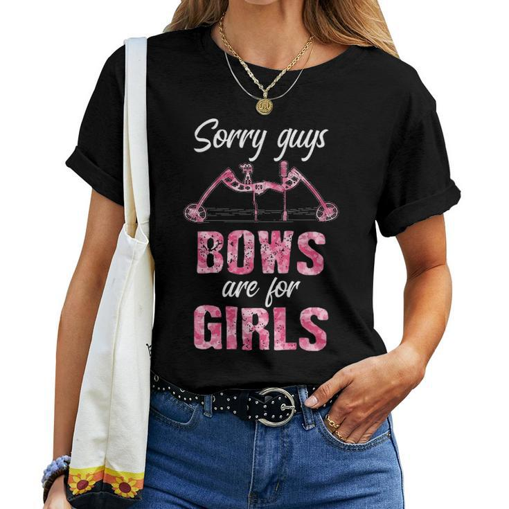 Archery Mom Camo Pink Bow Sorry Guys Bows For Girls Women T-shirt