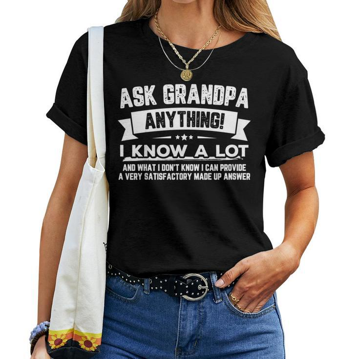 Ask Grandpa Anything Fathers Day 60Th Women T-shirt