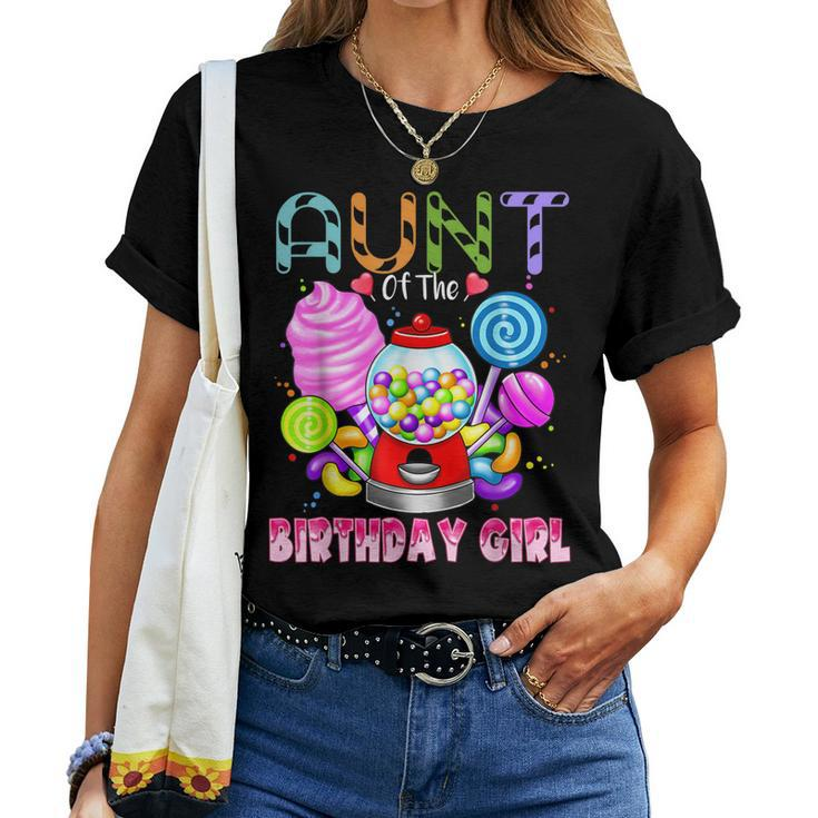 Aunt Of The Birthday Girl Candyland Candy Birthday Party Women T-shirt