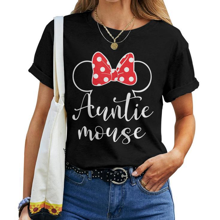 Womens Auntie Mouse Tee Aunt Tee Aunt Birthday Party Women T-shirt