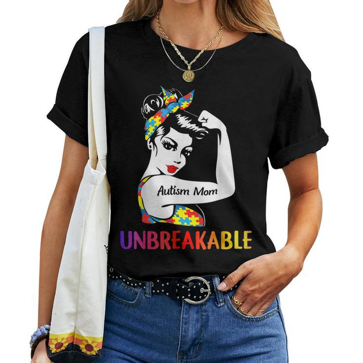 Autism Mom Unbreakable Autism Awareness Women T-shirt