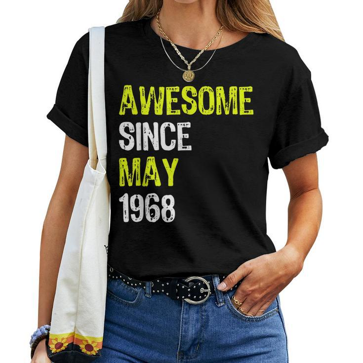 Awesome Since May 1968 50Th Birthday 50 Years Old Women T-shirt