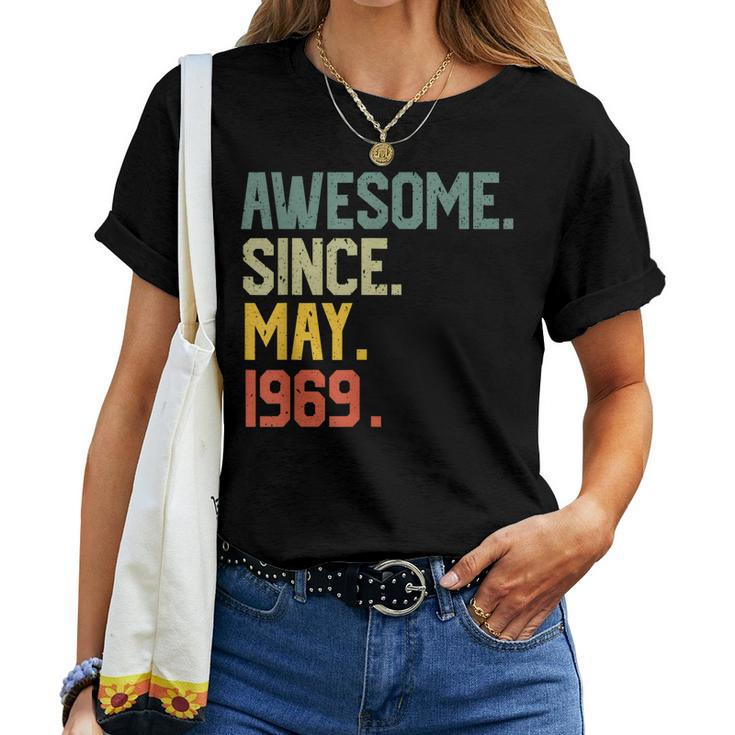 Awesome Since May 1969 Vintage 50Th Birthday Women T-shirt