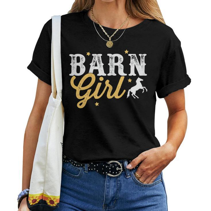 Barn Girl Horse Country T Women T-shirt