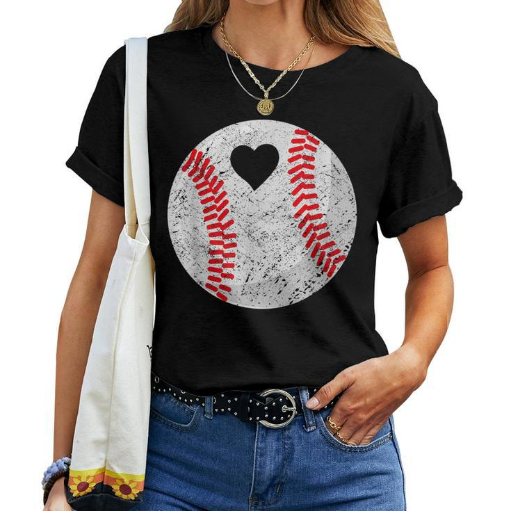 Baseball Heart Mom Dad Men Women Women T-shirt