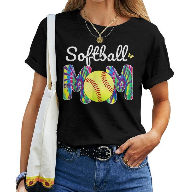 Baseball Mom Love Tie Dye Softball Mom Mother´S Day Women T-shirt