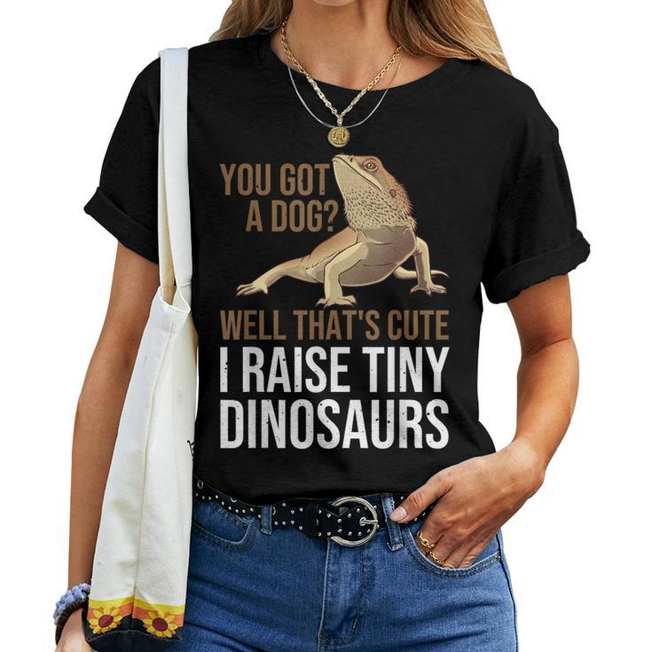 Bearded Dragon Men Women I Raise Tiny Dinosaurs Women T-shirt