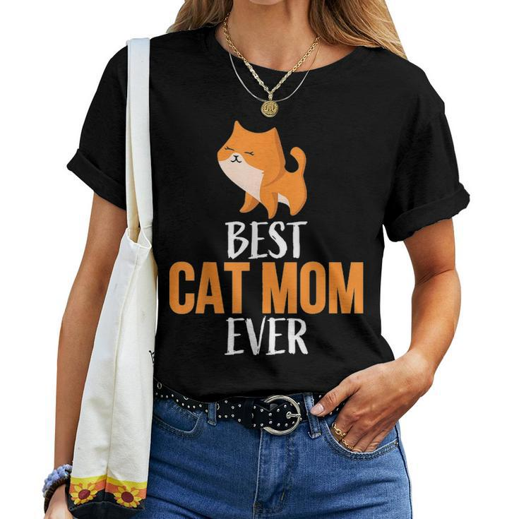 Best Cat Mom Ever Funny Cat Momy Gift V2 Women T-shirt