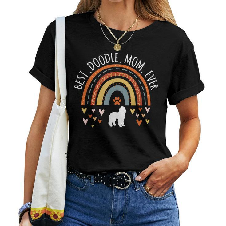 Best Doodle Mom Ever Rainbow Gifts For Goldendoodle Lover Women T-shirt
