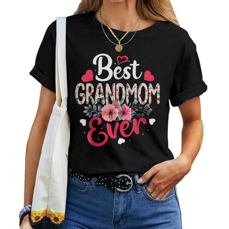Best Grandmom Ever Flower Clothing Women T-shirt
