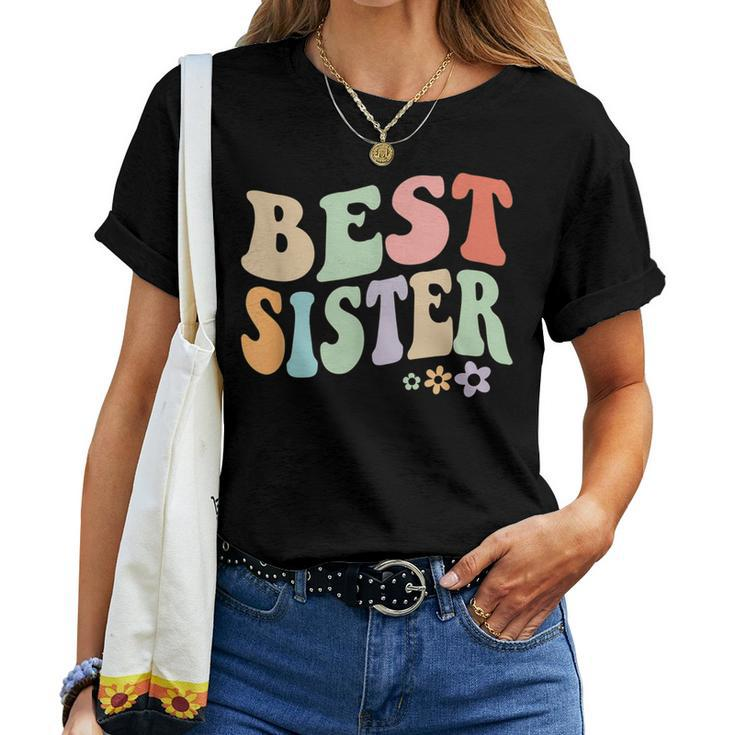 Best Sister Vintage Floral For Cool Sisters Women T-shirt
