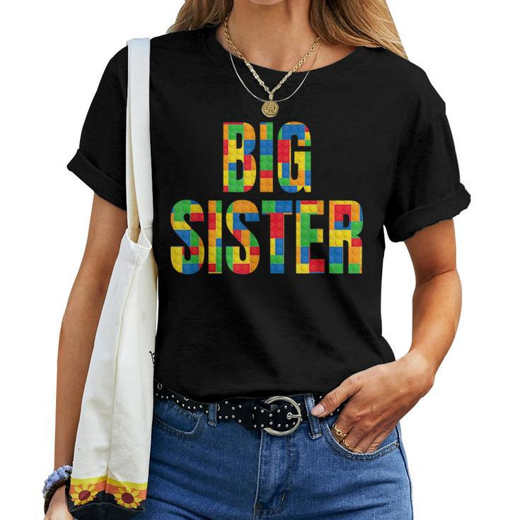 Big Sister Brick Master Builder Building Blocks Set Family Women T-shirt