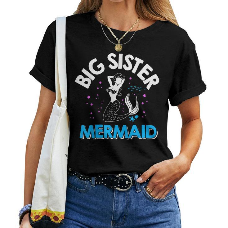 Big Sister Mermaid Matching Family Women T-shirt