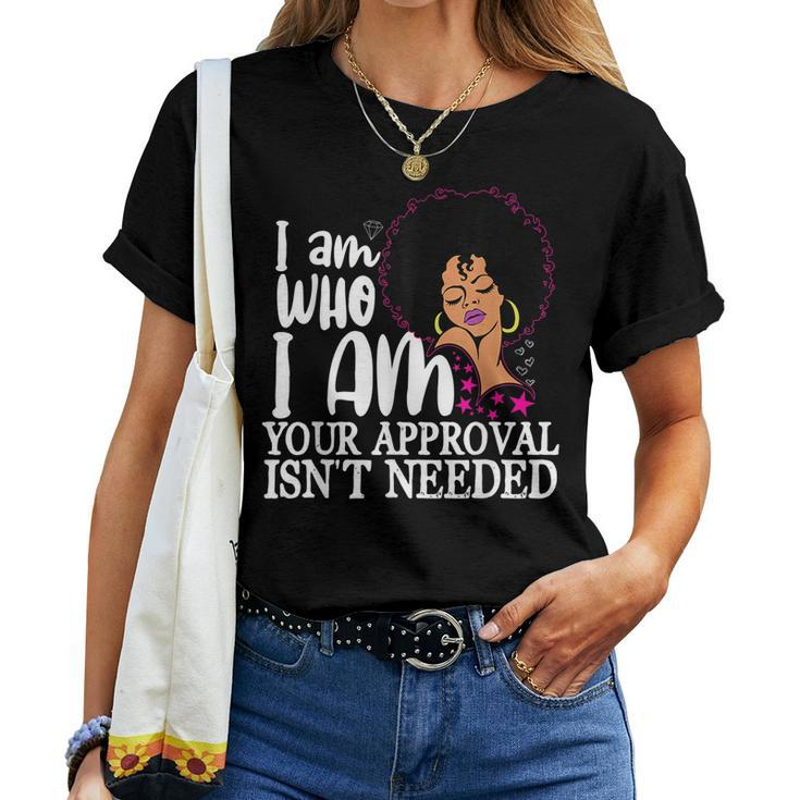 Black Queen Curly Natural Afro African American Women Women T-shirt