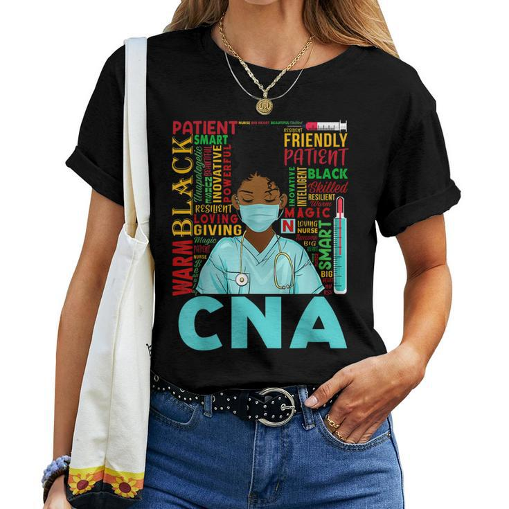 Black Strong Nurse Cna Afro Melanin African American Women Women T-shirt