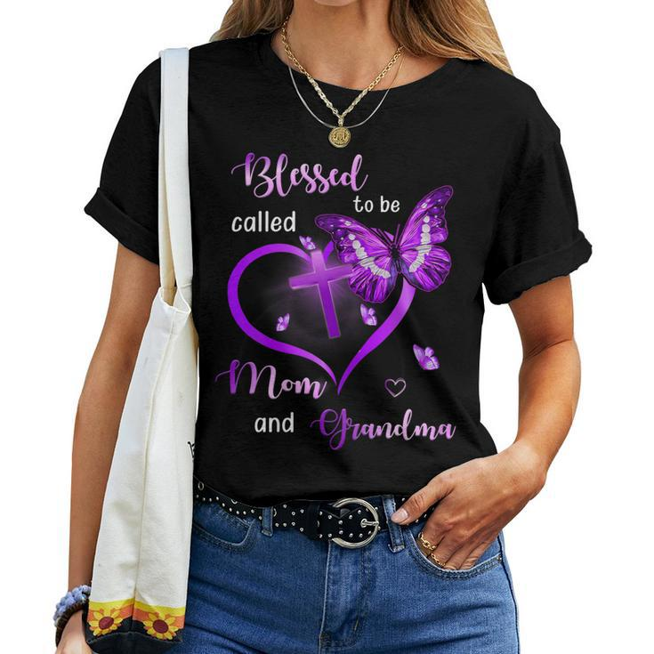 Womens Blessed To Be Called Mom And Grandma Women T-shirt