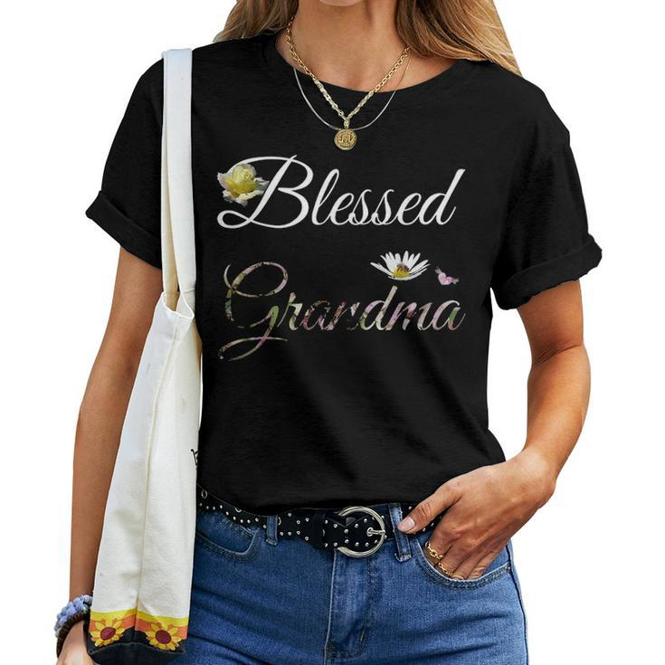 Blessed Grandma Cute Floral Mothers Day Gift Women T-shirt