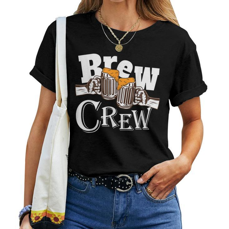 Brew Crew Bachelors Party T Beer Drinking Crew Squad Women T-shirt