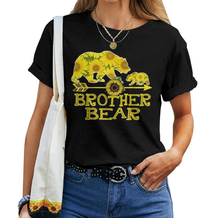 Brother Bear Sunflower Funny Mother Father Gifts V2 Women T-shirt