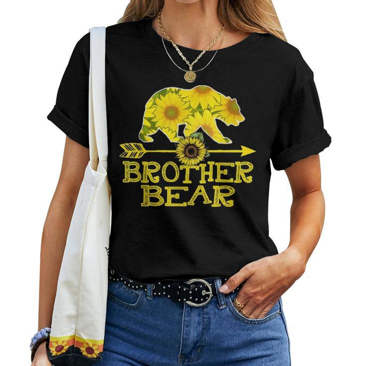 Brother Bear Sunflower Funny Mother Father Gifts V3 Women T-shirt