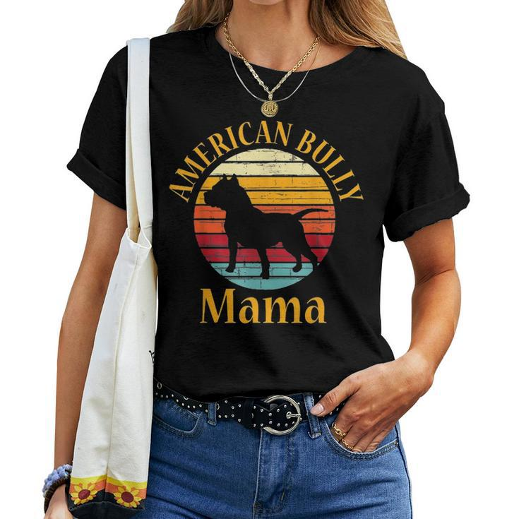 Bully American Mama Mom Bulldog Gift Bull Dog Owner Gifts V2 Women T-shirt