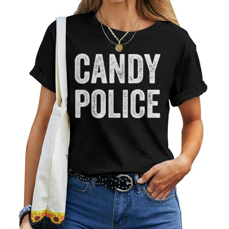 Candy Police Mom Dad Parents Costume For Halloween Women T-shirt