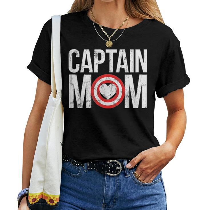 Captain Mom Superhero Child Raising Hero 2838 Women T-shirt