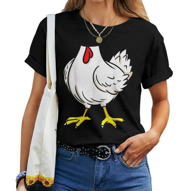 Chicken Body Costume Animal Thanksgiving Halloween Women T-shirt