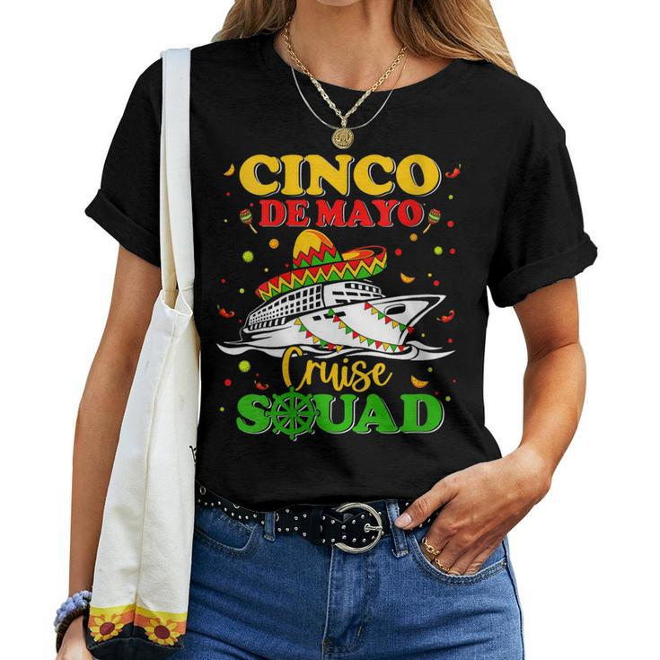 Womens Cinco De Mayo Cruise Squad 2023 Mexican Trip Family Matching Women T-shirt