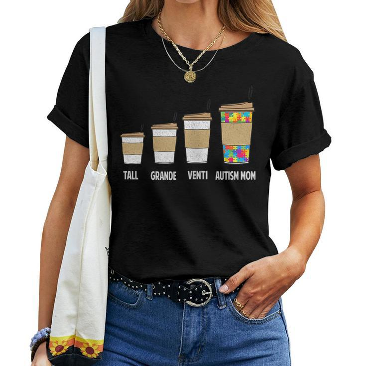 Coffee Autism Mom For Autism Awareness Women T-shirt