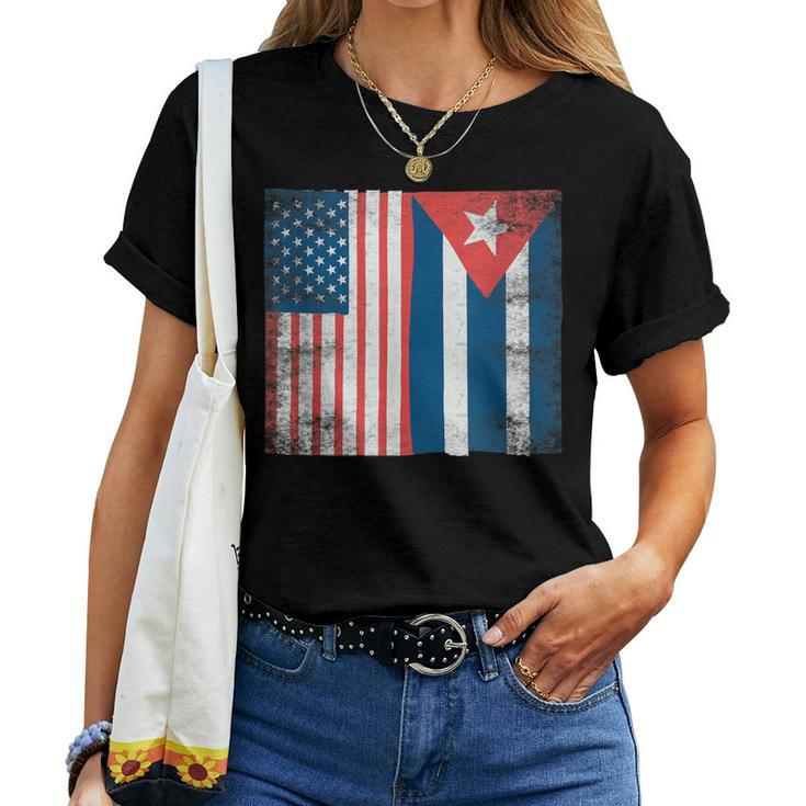 Cuban Flag Cuba American Us Pride Roots Men Women Gift Women T-shirt