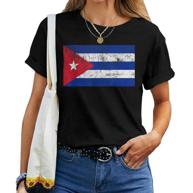 Cuban Flag Cuba Vintage Pride Men Women Kids Gift Women T-shirt