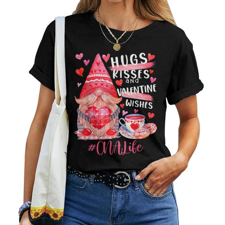 Cute Gnome Cna Life Nurse Hugs Kisses Valentines Day V2 Women T-shirt