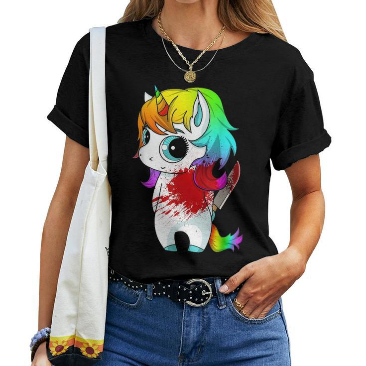 Cute Sweet But Psycho Humor Wife Mom Gift Horror Goth Punk Women T-shirt