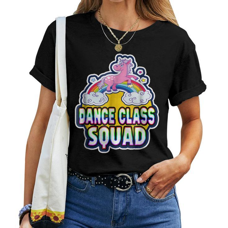 Dance Class Squad Retro Cute Rainbow Unicorn Dancer Women T-shirt