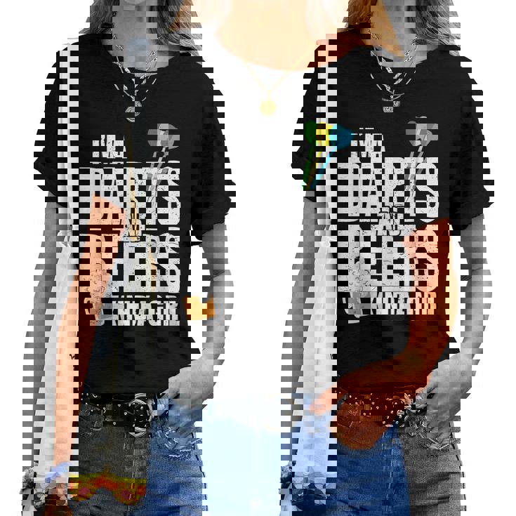 Womens Darts Shirt Beer Dart Player Girl Women T-shirt