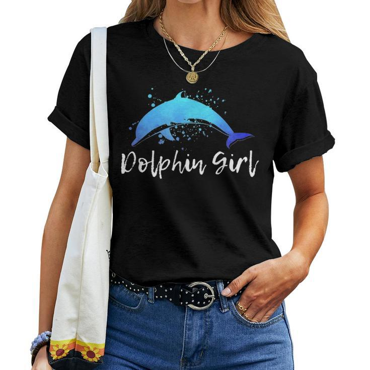 Dolphin Girl Beach Animal Lover Women Momn Tween Gift 199 Women T-shirt