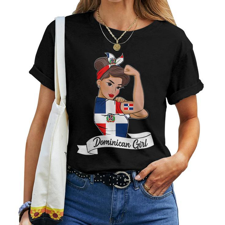 Dominicana Girl Flag Rd Dominican Republic Women Pride Women T-shirt