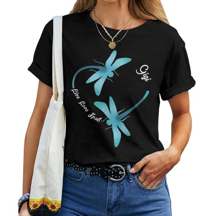 Dragonfly Live Love Spoil Gigi Funny Gigi Gift For Mom Women Women T-shirt