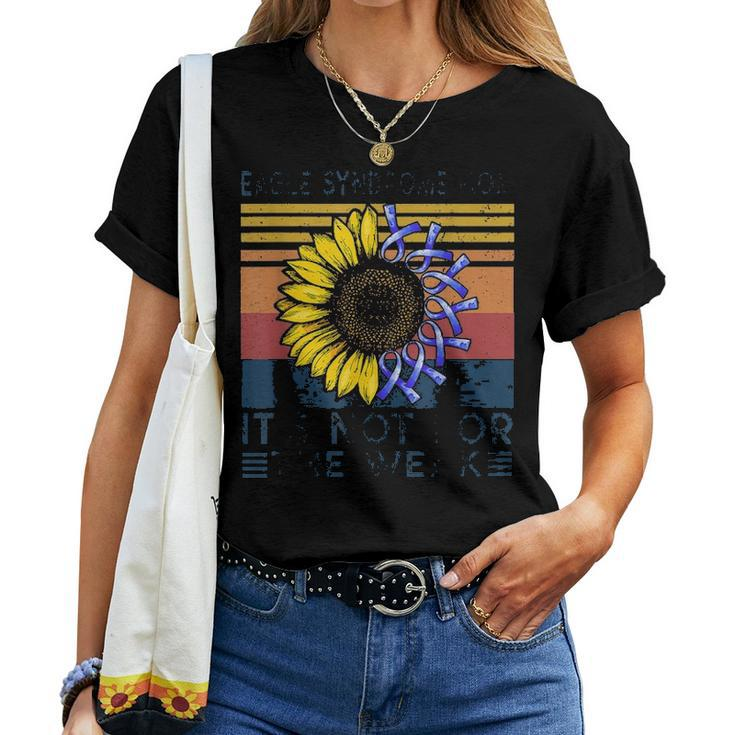 Eagle Syndrome Mom Sunflower Vintage Awareness Warrior Women T-shirt